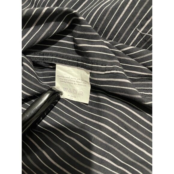 Donald J Trump Signature Collection button up shirt stripe white collar men 15.5 - Picture 4 of 6